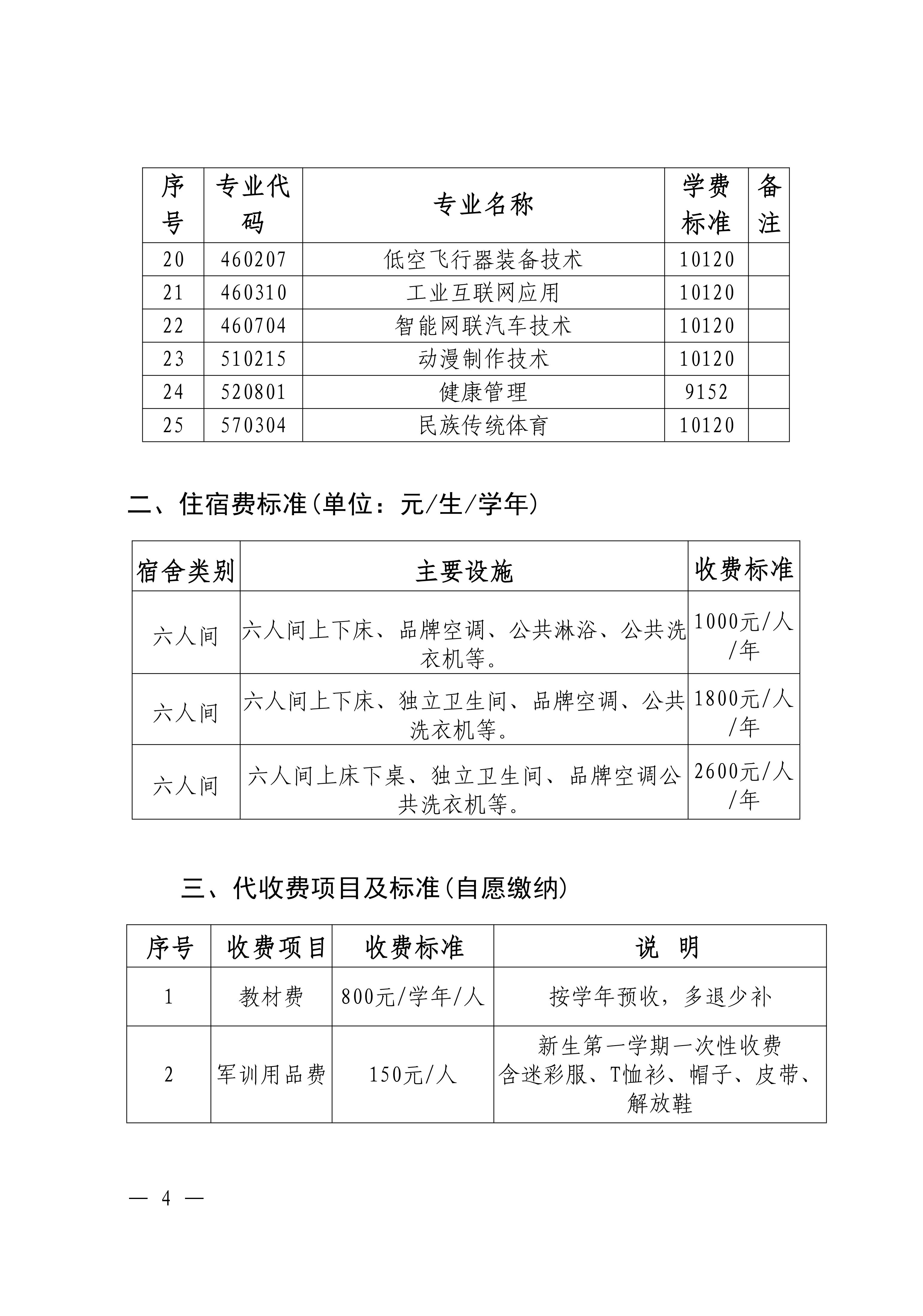 关于和君职业学院2026-2027学年学费等收费标准的公示